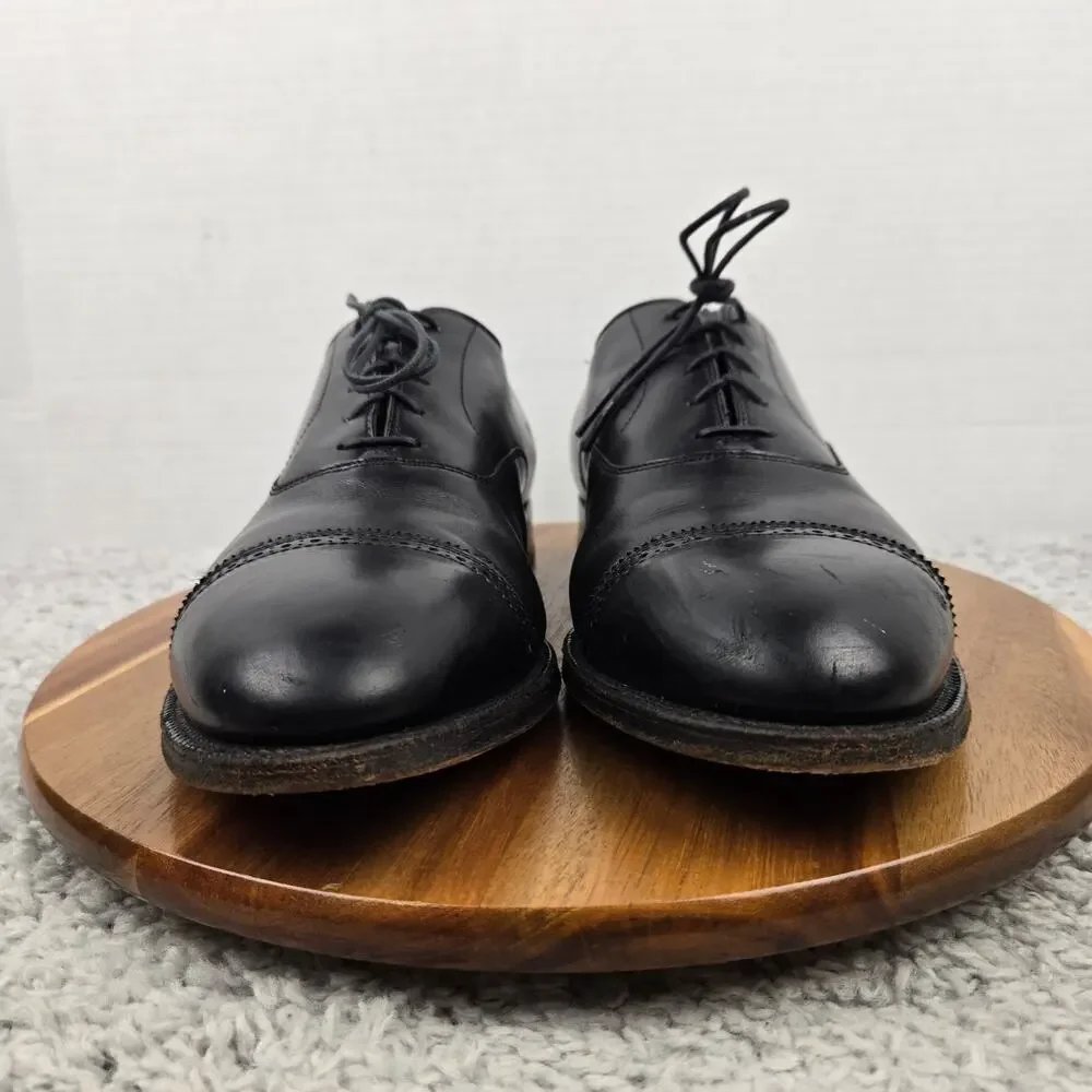Alden Mens 11.5D 901 Cap Toe Black Leather Business Casual Oxford Dress Shoe
